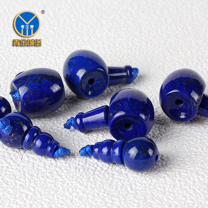 天然青金石三通佛头藏式6mm-18mm