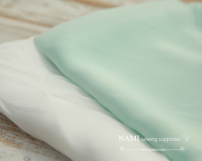 sewing进口浅色系雪纺布料