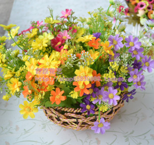 饰花邹菊28头跳舞兰跳兰菊家居客厅摆设小花 仿真花假花绢花装