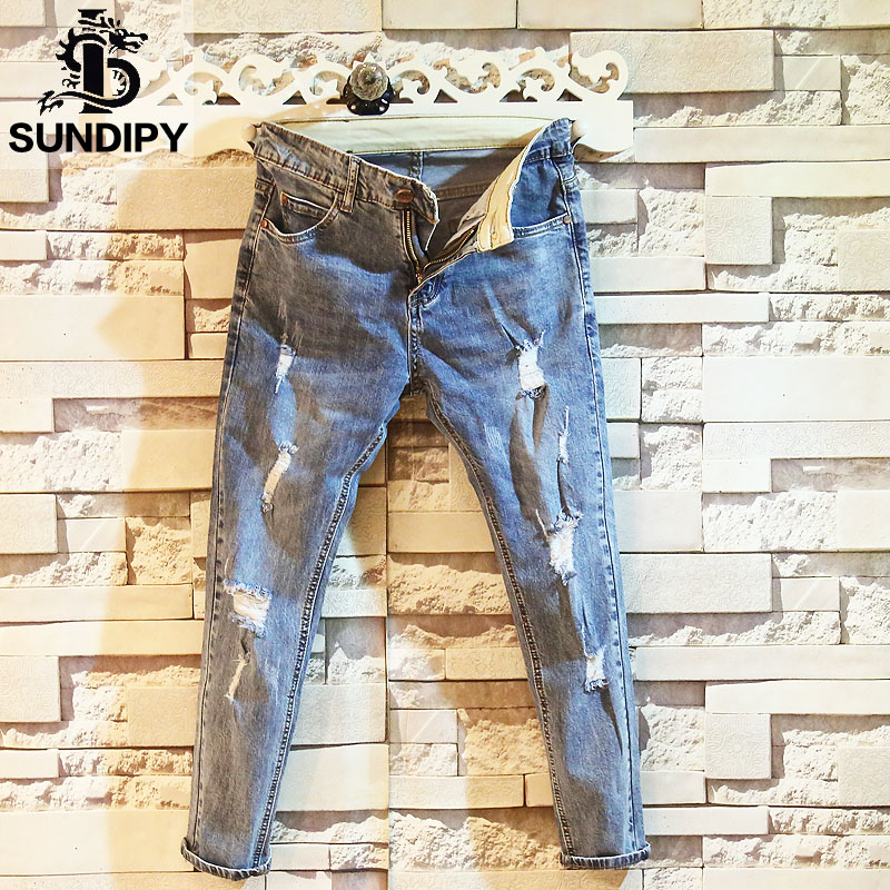 sundipyÄÐÊ¿Ïļ¾Å£×оŷֿãÐÞÉíС½ÅÆÆ¶´ÏÄÌ캫°æ³±ÄÐ9·ÖÅ£×пã×Ó