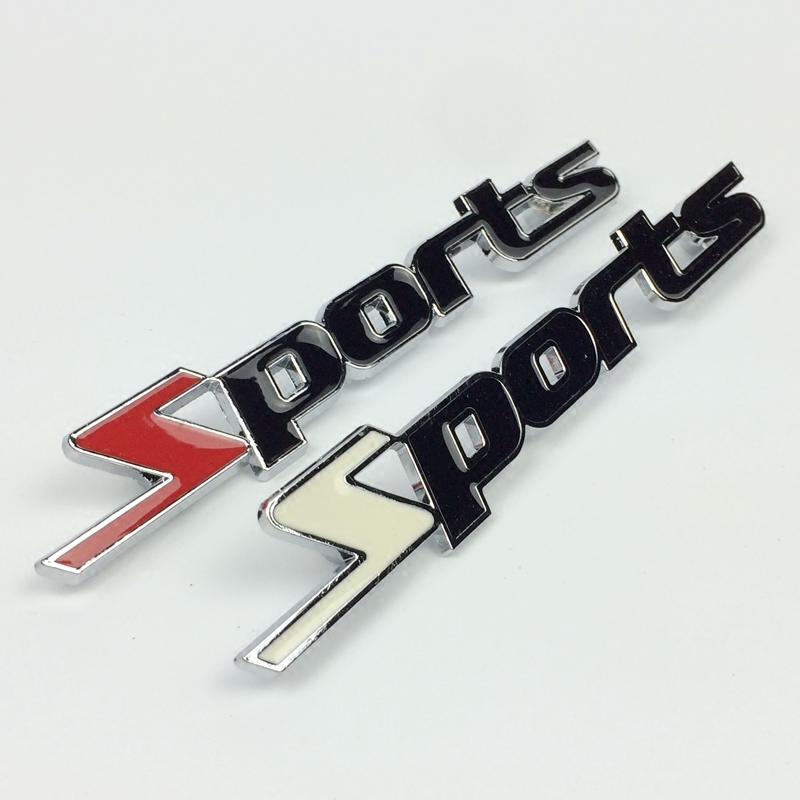 纯金属3D立体车贴 SPORTS汽车改装车标 运动版汽车尾标贴