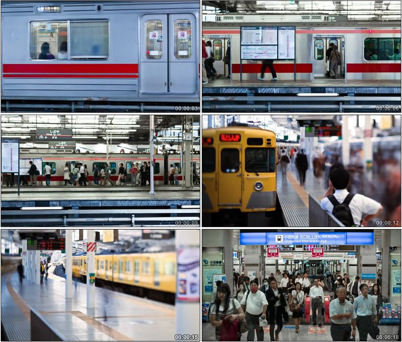 地铁捷运人流涌动拥挤人潮车厢列车高清实拍视频素材