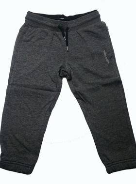 乐天BABY*8-10岁男童灰色薄棉混纺毛圈收口长裤休闲裤运动裤