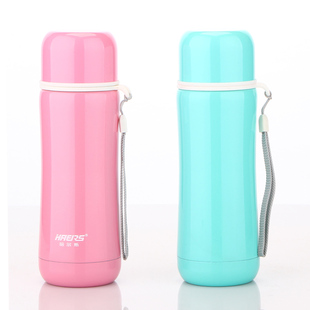 包邮正品 哈尔斯不锈钢真空保温哈尼纤巧运动瓶可爱保温杯280ml