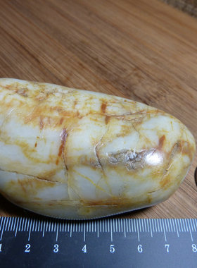 21190新疆和田玉龙喀什河和田玉白玉抛光籽料