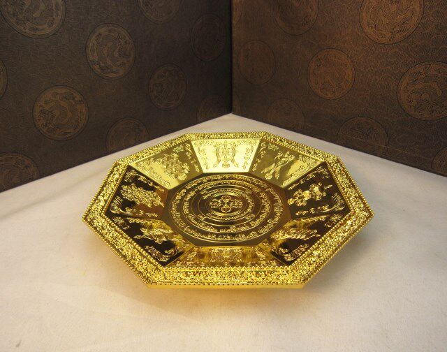 修行法器焦烟见闻解脱咒轮 八吉祥烟供盘 火供盆专用  大中小号