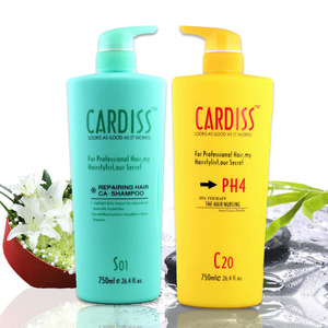 正品琴叶佧缔丝cardiss蛋白素修护还原酸ph4洗发水 洗护套装750