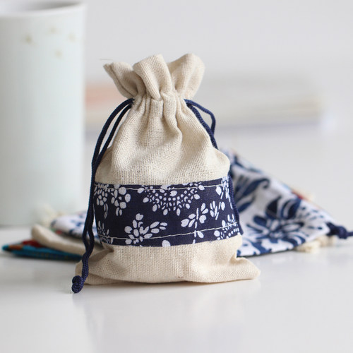 小清新森系棉麻首饰民族风布袋