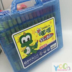 韩国东亚嘟哩55色油画棒 DONG-A蜡笔 嘟哩画画笔 官方授权