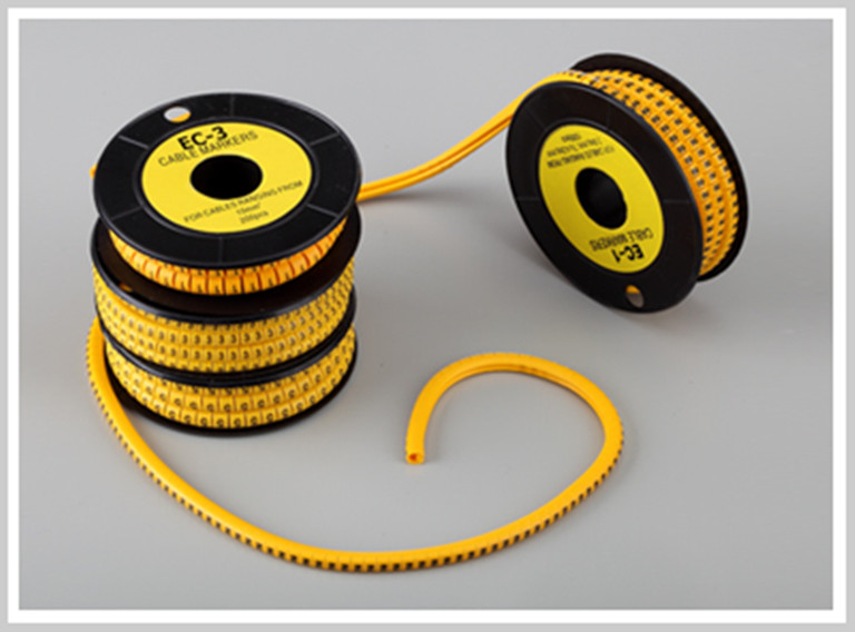 异型号码管EC-2黄色线号管异型管4平方0-9 A-Z (3.6-5.2mm)