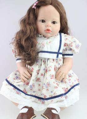 仿真娃娃70厘米植入头发婴幼儿服装模特 月嫂培训rooted hair