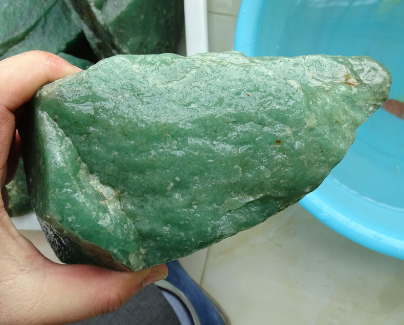 千蕊 大号绿东陵原石摆件天然绿东陵玉原矿原料雕刻料diy毛料实物