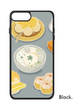 适用于iPhone街头鱼蛋小吃茶餐厅Xr手机壳max保护套678pro硅胶112
