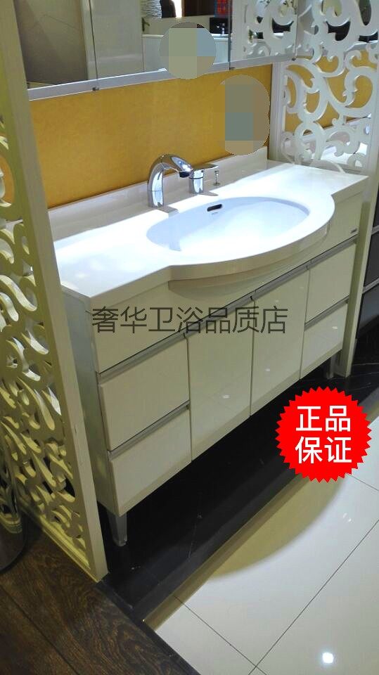 TOTO卫浴梳妆台一体洗脸化妆台LDKW1203/DL319C2抽拉梳洗台浴室柜