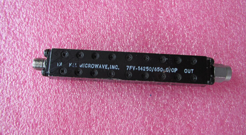 美国K&L进口 7FV-14250/X650-0/0P 14.25GHz SMA母 RF 射频微波同轴带通滤波器 质量包好，包能用 可提供详细测试图 品牌：K&L 型号 7FV-14250/X650-0/0P 中心频率：14.25GHz 带宽频率： 650MHz ，请看测试图