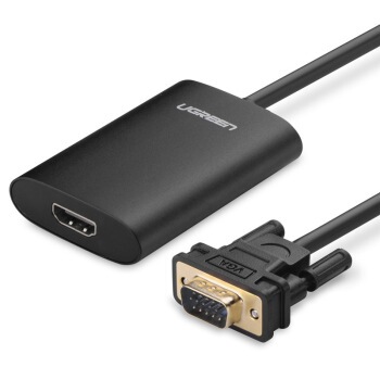 绿联（UGREEN）40264 VGA转HDMI转换器 带音频 电脑连接电视高清