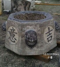 老式庭院摆件井盖大理石