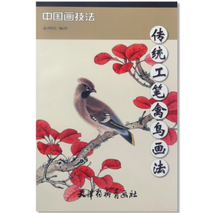 天津杨柳青画社 中国画鸟类绘画技法书籍 工笔禽鸟 传统工笔禽鸟画法 正版 金鸿钧编绘 鸟类画法步骤入门初学教材 书籍 中国画技法