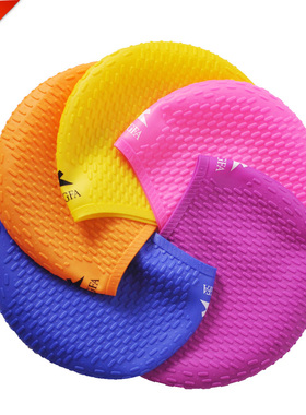 英发 长发防水时尚加大不勒头大号硅胶舒适滴水泳帽顺风当天发货