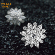 Mu-Mu-jewelry earrings women Korea fashion Joker hypoallergenic synthetic zircon luxury earring small town story 994