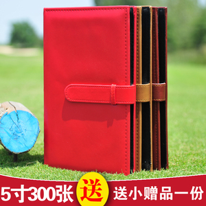 家庭高档5寸相册300张插页式复古/PU皮面影集大容量家庭相册