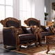 沙发 真皮组合沙发 实木雕花沙发 法式 描银沙发 实木沙发 欧式 美式