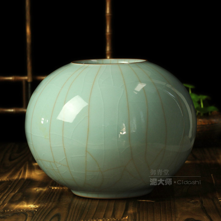 龙泉青瓷功夫茶具花瓶摆件