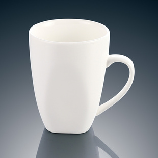 限时疯抢简约酒店餐具镁质白瓷陶瓷杯咖啡杯马克杯画画大号方脚杯