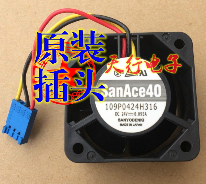 山洋风扇109P0424H316 24V 0.095A 4CM 4028 24V 带检测 散热风机