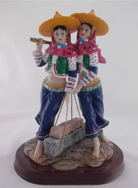 闽南文化公仔礼物树脂雕像惠安女