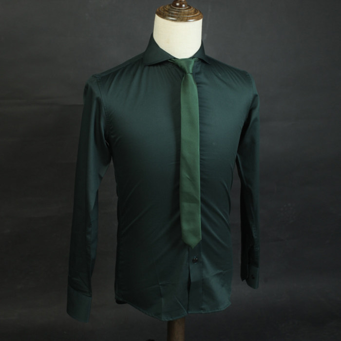 絲光棉石墨綠色溫莎壹字領寬領免燙襯衫英倫高端男士商務修身襯衣在類目 男裝, 襯衫中 - 來自Buy2taobao.com提供專業的淘寶代購服務