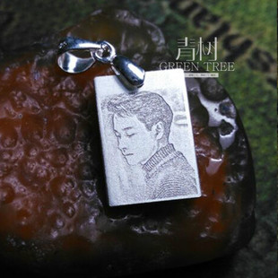 【青树银饰】肖像项链 个性照片 相片 人物图像纯银手工定制 包邮