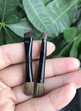 K*a*te眉粉刷子 双头马毛眼影刷 眉粉盒斜角眉粉刷 包邮