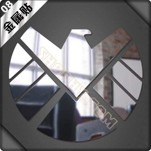 神盾局漫威复仇者美国队长钢铁侠金属贴纸动漫周边手机自行车08