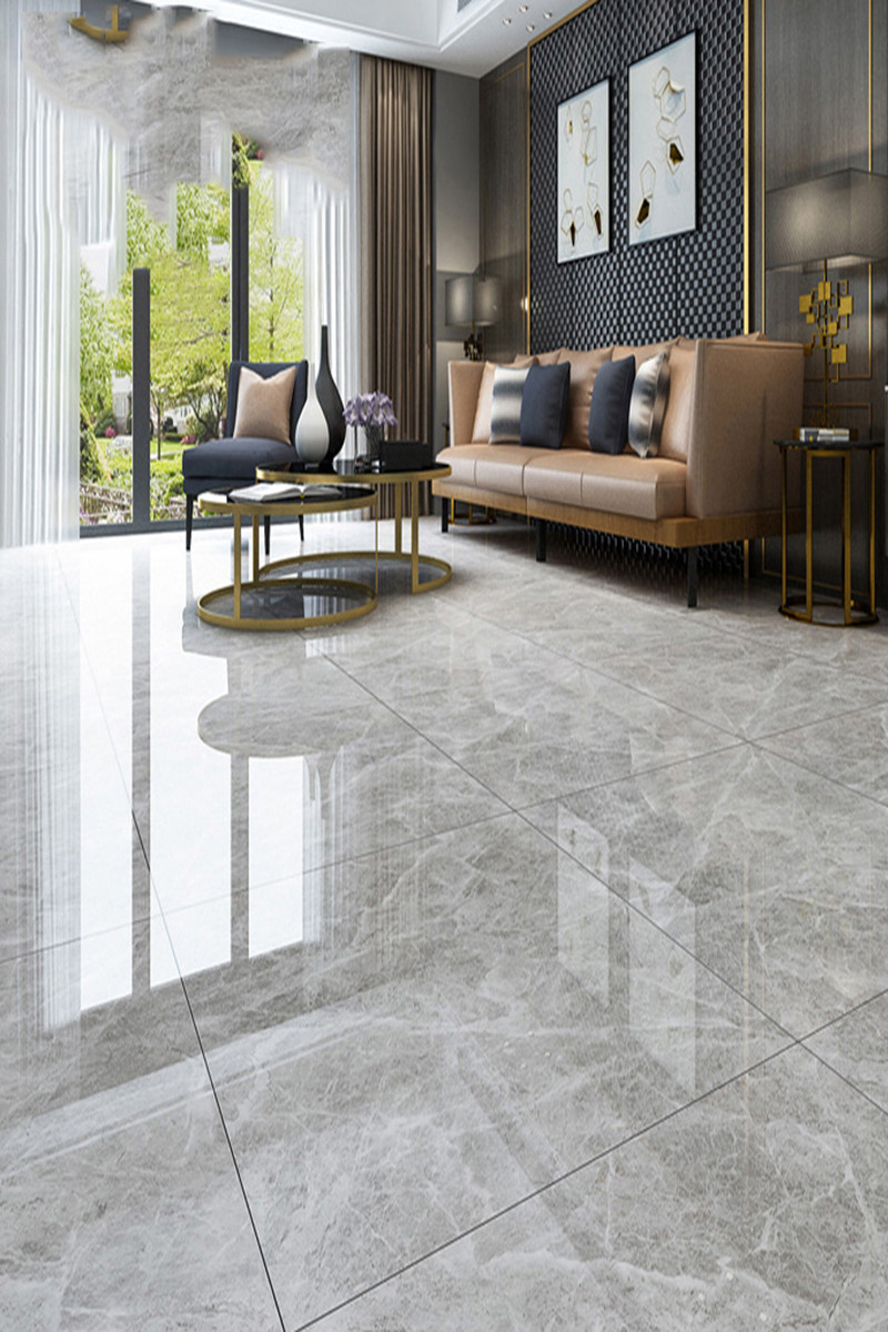 Simple gray glazed floor tiles living room floor tiles 600x600 vitrified tiles polished tiles non-slip marble tiles