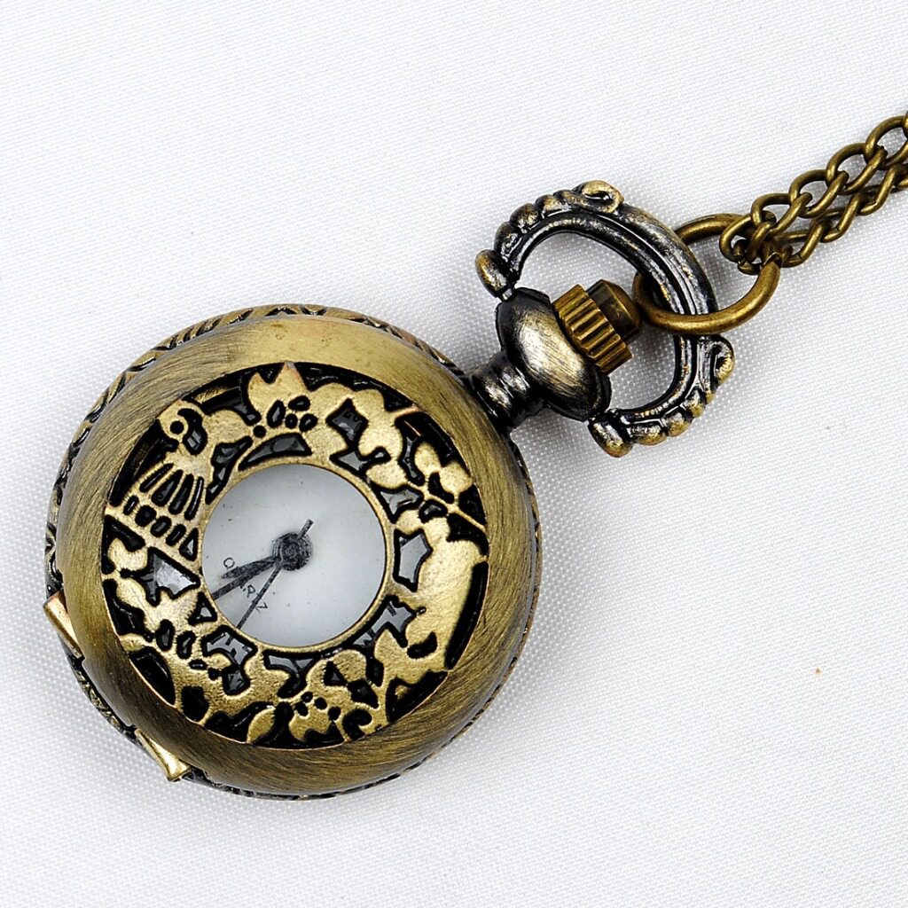 古铜色小号多种款式可选怀表 复古古典雕花镂空怀表6987