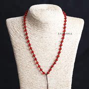 6mm natural red agate bead chain jewelry for men and women hanging Crystal pendant rope chain Obsidian pendant hanging rope