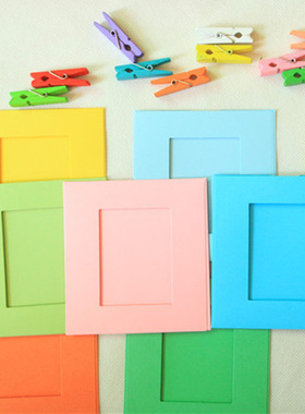 Otaku- 韩式悬挂式纸相框照片墙创意组合6寸/3寸 DIY纸相框