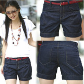 女装 2024夏季 百搭休闲宽松时尚 晨晖加肥加大码 口袋牛仔短裤 K170