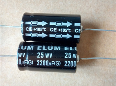 25V2200UF 2200UF25V全新胆机穿心轴向卧式电解电容16*26 13*30