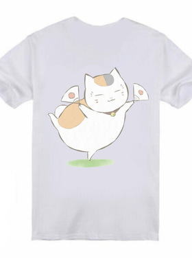 绮丽屋日本动漫周边夏目友人帐猫老师娘高三三新年T恤新款满包邮