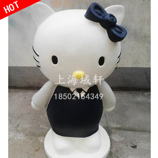 定制展览雕塑hello Kitty/KT猫玻璃钢卡通雕塑广场展览摆件