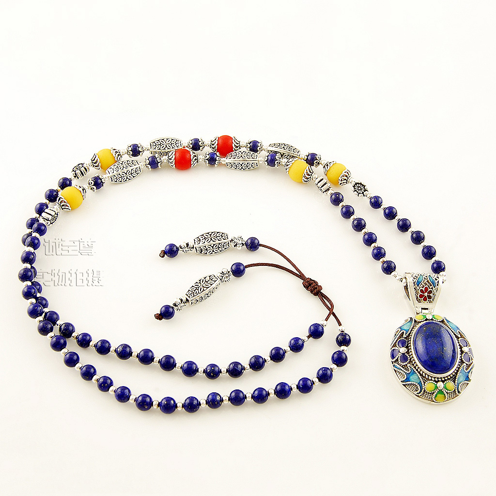 原创天然青金石纯银女波西米亚