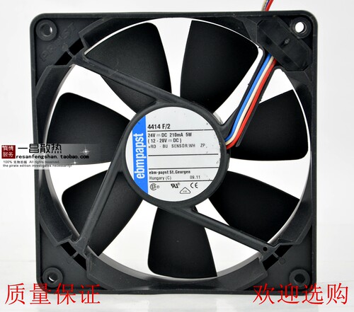 全新原装德国 PAPST 12025  12CM 24V 5W 高端设备风扇 4414F/2