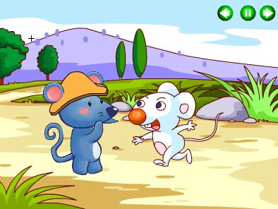 Flash制作大班多媒体动画课件可定制——城市老鼠和乡村老鼠