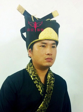 影楼写真演出服唐装风男士发冠
