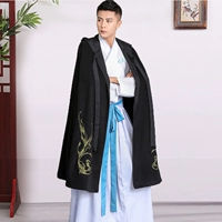 Hanfu áo choàng nam trang phục áo choàng nam đẹp trai mùa đông retro phong cách Trung Quốc cổ kiếm - Trang phục dân tộc áo dân tộc