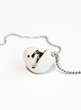 原创设计师品牌手工描白金项链