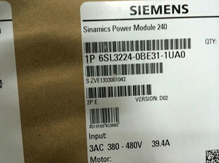 西门子G120功率模块11KW 6SL3224 0BE31 1UA0 全新