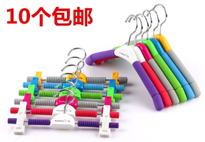 服装店儿童防滑海绵衣架裤夹裤架    童装店衣服撑子衣挂衣服架